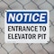 Signmission Entrance To Elevator Pit OSHA Notice Sign, Plastic, 10in W x 7in L, 2PK OS-2PACK-NS-P-710-L-15636 - alternate 5